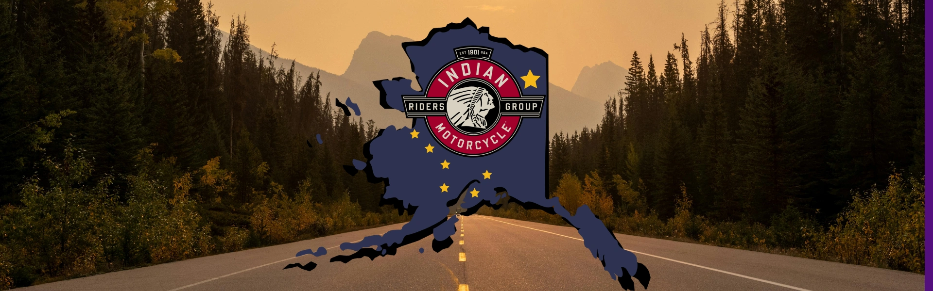 Golden Heart Indian Motorcycle Riders Group Banner
